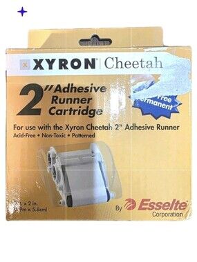 Xyron Cheetah Replacement 2 Adhesive Runner Cartridge 30' X 2" Roll On Permanent